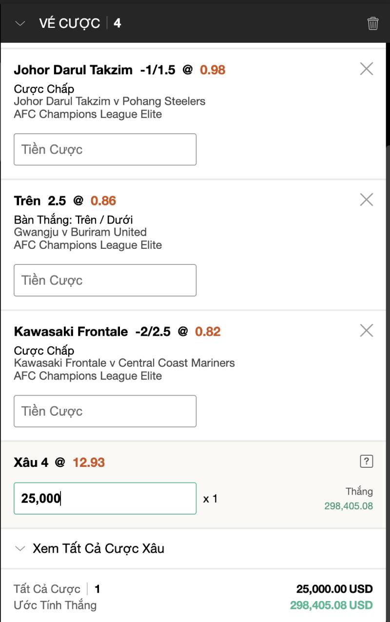 Cược Xiên Trong Cá Độ Bóng Đá - Tất Tần Tật Những Điều Cần Biết 6 Cách tính cược xiên trong kèo châu Á & tài xỉu